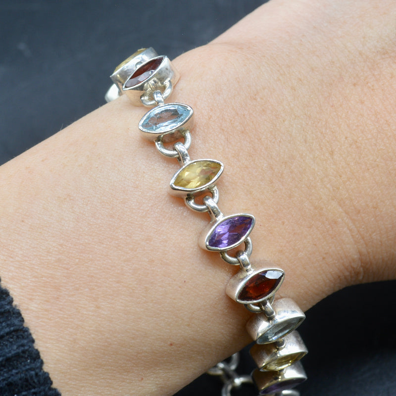 Kaleidoscope Linear Bracelet | K Kajoux Jewels | Luxury Irish Craft