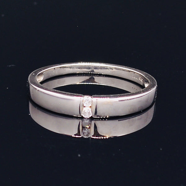 Ernest Jones (Discontinued) 9CT White Gold Diamond Band (0.04ct)