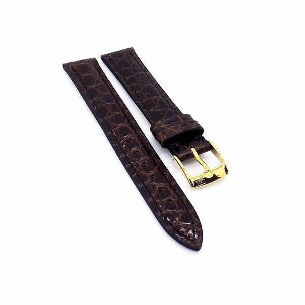 Ladies 15mm Brown Genuine Crocodile Watch Strap