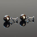 Mikimoto Black South Sea Pearl Earrings 9.5mm