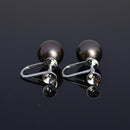 Mikimoto Black South Sea Pearl Earrings 9.5mm
