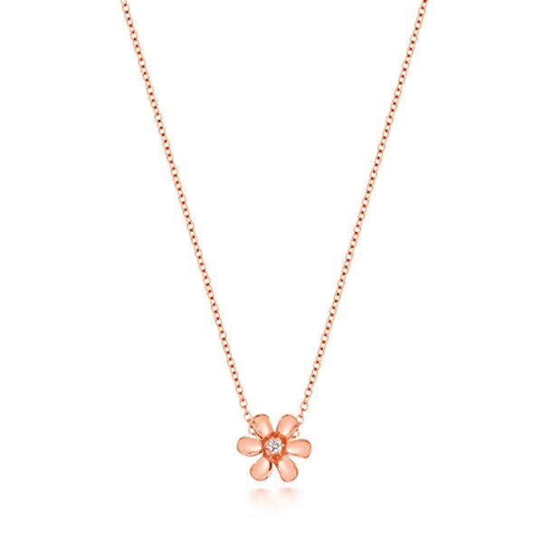 Rose gold daisy flower pendant and necklace perfect for mother's day gift or present