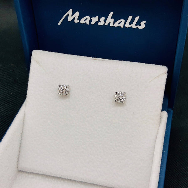 0.80 carat Diamond stud earrings in platinum